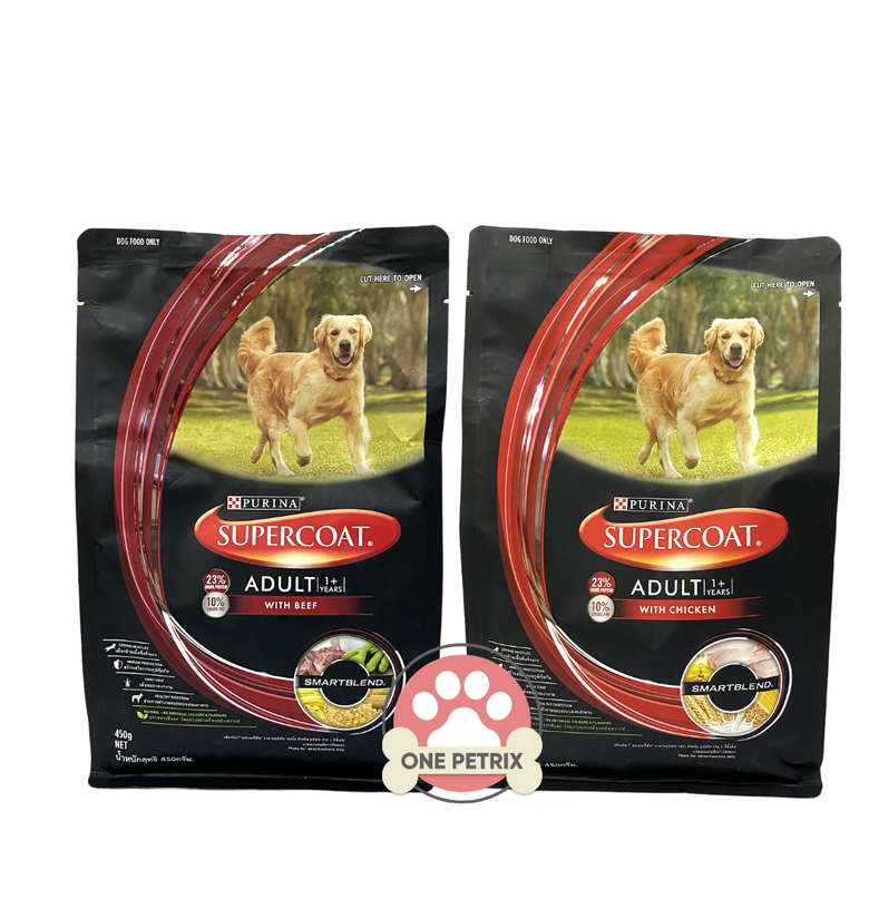 Supercoat Adult Dry Dog Food 450g Beef/Chiicken Flavors