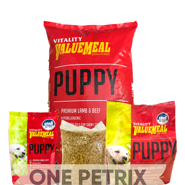 Vitality Value Meal Puppy Dog Food Lamb and Beef Flavor One