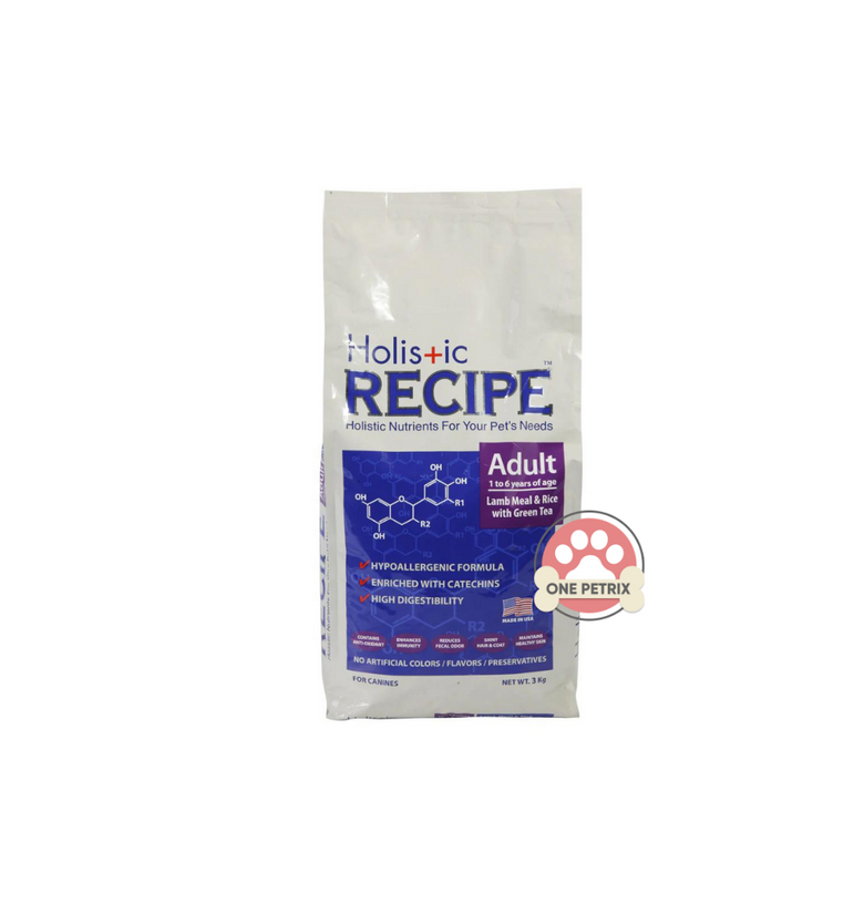 Holistic Recipe Adult Dog Food Lamb Meal and Rice Flavor One
