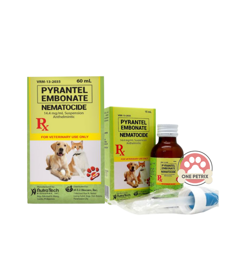 Nematocide Suspension Dewormer for Dogs and Cats (Pyrantel Embonate) 15ML / 60ML