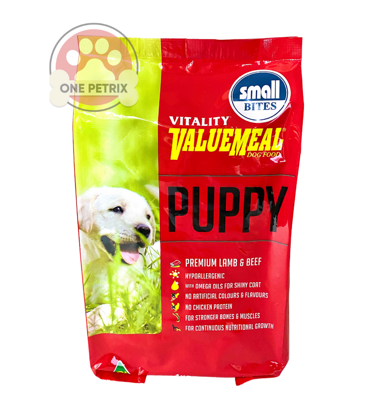 Vitality Value Meal Puppy Dog Food Lamb and Beef Flavor One Petrix