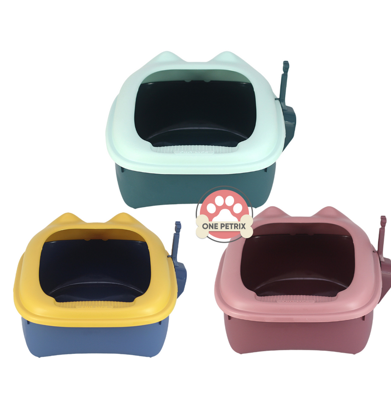 Cat Litter Box with Scoop Litter Shovel (Small , Large)
