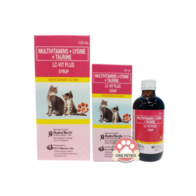 LC-Vit Plus Syrup Multivitamins for Cats and Kittens (Multivitamins + Lysine + Taurine) 60ML/120ML