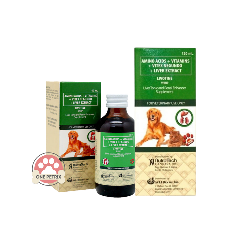 Livotine Syrup LiverTonic and Renal Enhancer Liver Supplement for Dogs, Cats and Small Pets