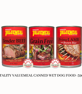 Vitality Valuemeal Canned Wet Dog Food 390G
