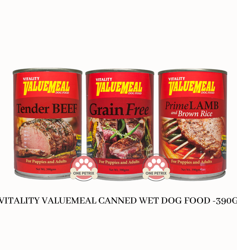 Vitality Valuemeal Canned Wet Dog Food 390G