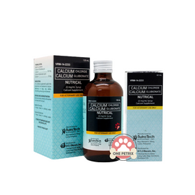 Nutrical Calcium Supplement for Dogs, Cats and Small Pets (Calcium Chloride + Glubionate) 60ML/120ML