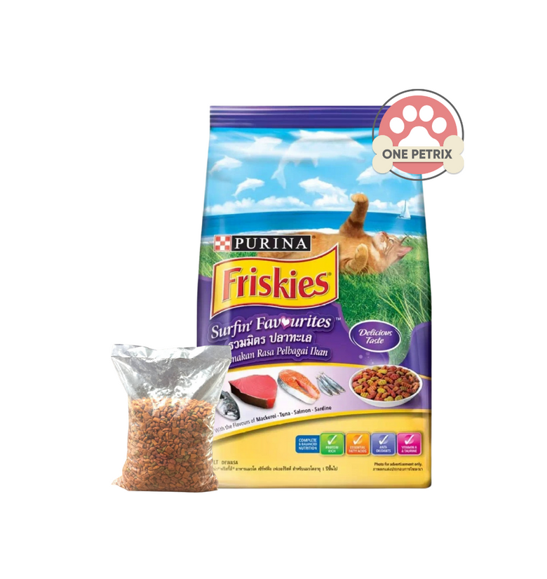 Friskies Adult Dry Cat Food (Tuna, Salmon, Sardine)