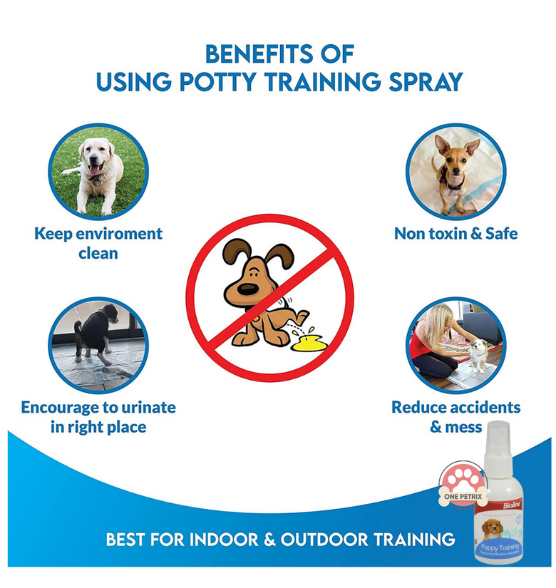 Bioline Puppy Training Potty Spray 50ML One Petrix