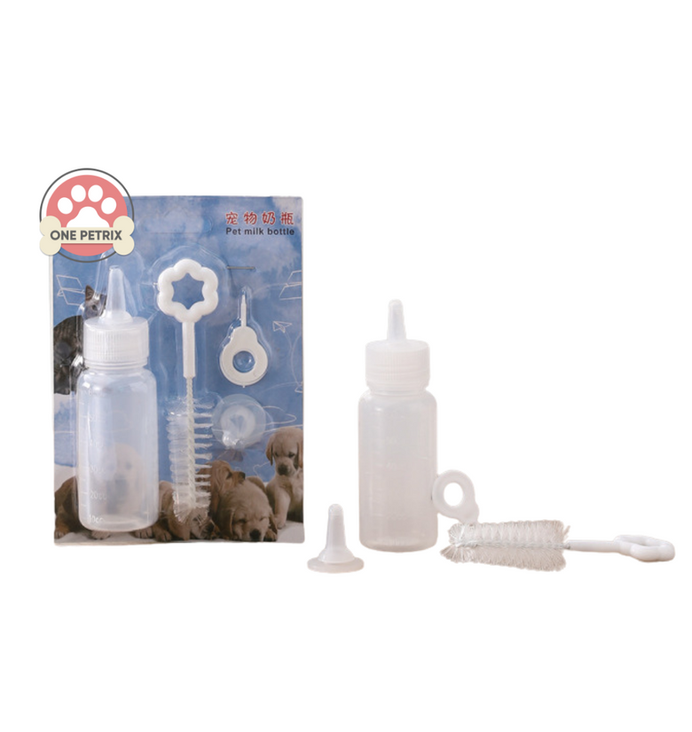 Pet Milk Nursery Bottle and Brush Kit Set
