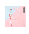 Cat Teaser Wand with Feather and Bell Toy (Furry Tail)