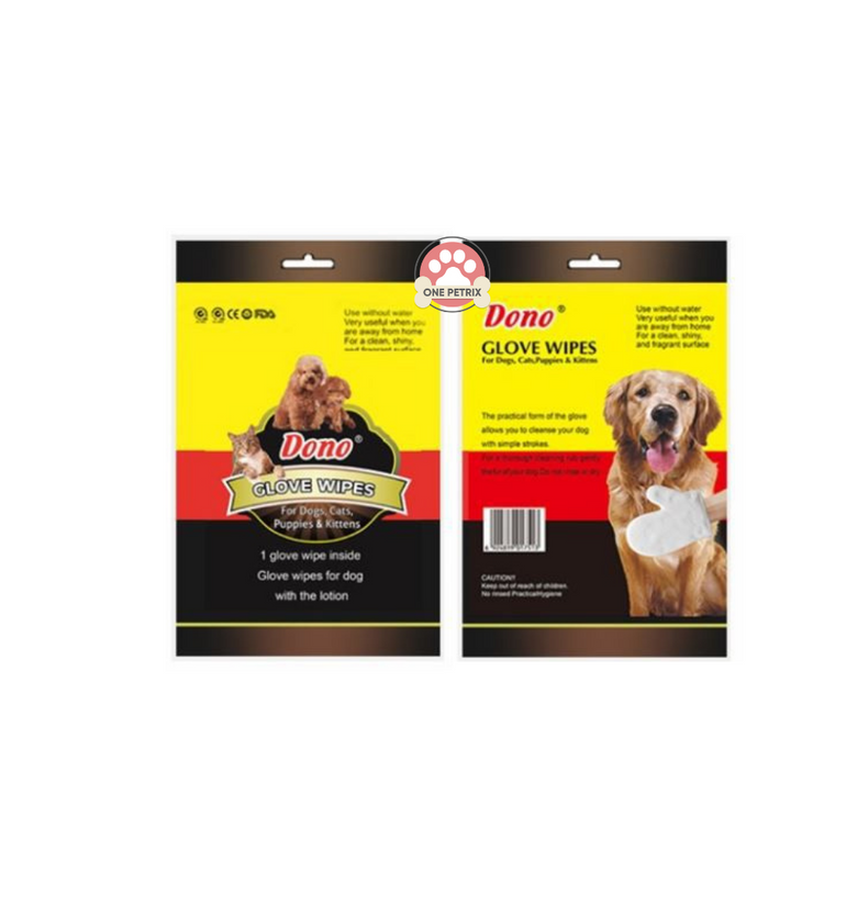 Dono Glove Wet Wipes For Dogs, Cats, Puppies and Kittens