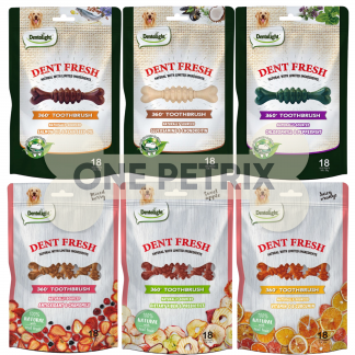 Dentalight Dent Fresh 360° Toothbrush Dog Snack / Treat (18PCS) 150G
