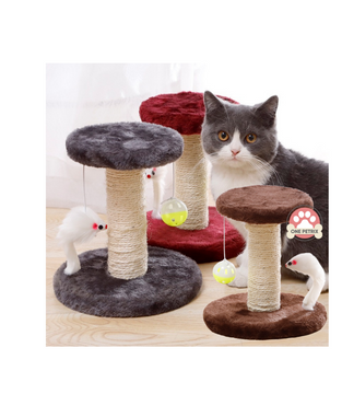 Double Layer Cat Scratching Post (PSDDCRWLR) - (Brown, Burgundy, Gray)