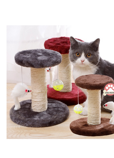 Double Layer Cat Scratching Post (PSDDCRWLR) - (Brown, Burgundy, Gray)