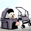 Doogo Collapsible 2 in 1 Pet Stroller / Dog Stroller with Detachable Carrier - For 15-20KG Pets #802 (Black, Blue, Gray, Pink)
