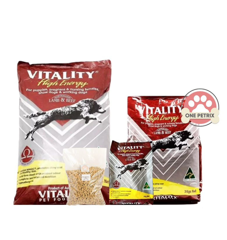 Vitality High Energy Puppy Dog Food - Lamb and Beef Flavor
