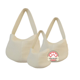 Aesthetic White Dog / Cat Pet Bag / Carrier (Small, Medium, Large)