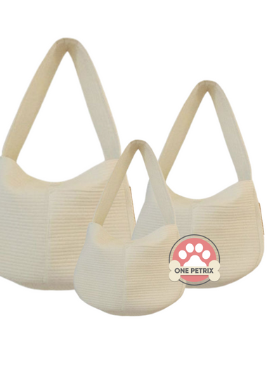 Aesthetic White Dog / Cat Pet Bag / Carrier (Small, Medium, Large)