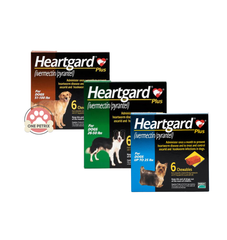 Heartgard Plus Dewormer / Heartworm / Hookworm Prevention