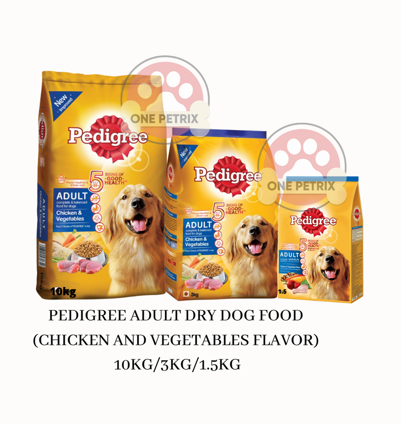 Pedigree Adult Dry Dog food Chicken and Vegetables Flavor One